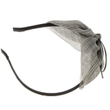 Maxbell Girls Sweet Bunny Silk Tulle Leather Knot Bow knotted Hair Hoop Black - Aladdin Shoppers