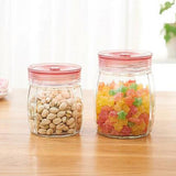 Maxbell Glass Coffee Tea Canister Jar Bottle Sugar Storage Pot Seal Red 1000ml - Aladdin Shoppers