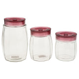 Maxbell Glass Coffee Tea Canister Jar Bottle Sugar Storage Pot Seal Red 1000ml - Aladdin Shoppers