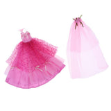 Maxbell Gorgeous Strap Party Dress Puff Skirt Wedding Dress For 1/6 BJD Fashion Doll - Aladdin Shoppers