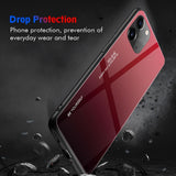 Maxbell Gradient glass cover case for iPhone 11 Pro 6.1 inch for iPhone 11 Red+Black Glass for iPhone 11 Series - Aladdin Shoppers