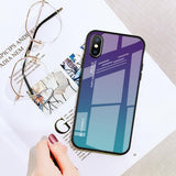 Maxbell Gradient Glass Hard Back Case Cover Protector for iPhone for iPhoneXS max - Aladdin Shoppers