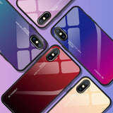 Maxbell Gradient Glass Hard Back Case Cover Protector for iPhone for iPhoneXS max - Aladdin Shoppers