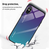 Maxbell Gradient Glass Hard Back Case Cover Protector for iPhone for iPhoneXS max - Aladdin Shoppers