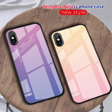 Maxbell Gradient Tempered Glass Back Cover Phone Protective Case for iPhone X XS - Aladdin Shoppers