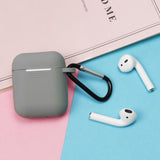 Maxbell Gray Anti-lost Earphone Charging Case Guard Silicone W/Carabiner Fashionable - Aladdin Shoppers