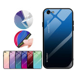 Maxbell Green Gradient Blue Tempered Glass Back Cover Phone Case for iPhone 7 8G - Aladdin Shoppers