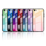 Maxbell Green Gradient Blue Tempered Glass Back Cover Phone Case for iPhone 7 8G - Aladdin Shoppers