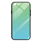 Maxbell Green Gradient Blue Tempered Glass Back Cover Phone Case for iPhone 7 8G - Aladdin Shoppers