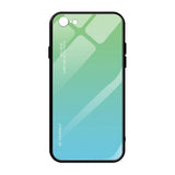 Maxbell Green Gradient Blue Tempered Glass Back Cover Phone Case for iPhone 7 8G - Aladdin Shoppers
