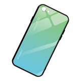 Maxbell Green Gradient Blue Tempered Glass Back Cover Phone Case for iPhone 7 8G - Aladdin Shoppers