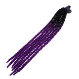 Maxbell Hand-made Helmet Braids / Ponytail Motorcycle Helmet Wig Hair Purple - Aladdin Shoppers