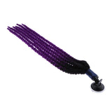 Maxbell Hand-made Helmet Braids / Ponytail Motorcycle Helmet Wig Hair Purple - Aladdin Shoppers