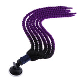 Maxbell Hand-made Helmet Braids / Ponytail Motorcycle Helmet Wig Hair Purple - Aladdin Shoppers