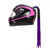 Maxbell Hand-made Helmet Braids / Ponytail Motorcycle Helmet Wig Hair Purple - Aladdin Shoppers