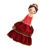Maxbell Handcrafted Clay Dolls Princess Doll Model With DIY Making Accessory Red - Aladdin Shoppers