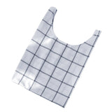 Maxbell Handheld Portable Cotton Linen Food Picnic Partysu Lunch Bag Light Blue Grid - Aladdin Shoppers