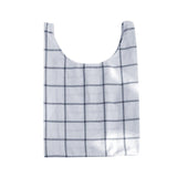 Maxbell Handheld Portable Cotton Linen Food Picnic Partysu Lunch Bag Light Blue Grid - Aladdin Shoppers