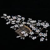Maxbell Handmade Bridal Hair Accessories Hair Comb with Rhinestone Wedding Hair Comb - Aladdin Shoppers