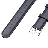 Maxbell Handmade Cowhide Leather Wrist Watch Band w/ Stainless Steel Buckle Blue - Aladdin Shoppers