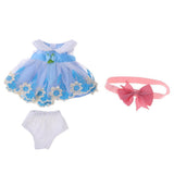 Maxbell Handmade Princess Outfit Lace Dress Skirt For 40cm 16-inch Salon Doll Accs - Aladdin Shoppers