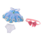 Maxbell Handmade Princess Outfit Lace Dress Skirt For 40cm 16-inch Salon Doll Accs - Aladdin Shoppers