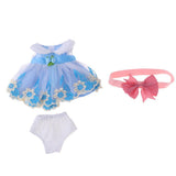 Maxbell Handmade Princess Outfit Lace Dress Skirt For 40cm 16-inch Salon Doll Accs - Aladdin Shoppers
