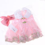 Maxbell Handmade Princess Outfit Lace Dress Skirt For 40cm 16-inch Salon Doll Pink - Aladdin Shoppers