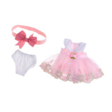 Maxbell Handmade Princess Outfit Lace Dress Skirt For 40cm 16-inch Salon Doll Pink - Aladdin Shoppers