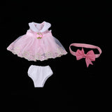 Maxbell Handmade Princess Outfit Lace Dress Skirt For 40cm 16-inch Salon Doll Pink - Aladdin Shoppers