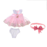 Maxbell Handmade Princess Outfit Lace Dress Skirt For 40cm 16-inch Salon Doll Pink - Aladdin Shoppers