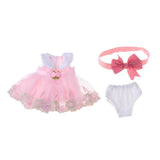 Maxbell Handmade Princess Outfit Lace Dress Skirt For 40cm 16-inch Salon Doll Pink - Aladdin Shoppers