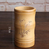 Maxbell Handmade Tea Ceremony Canister Bamboo Storage Box Bamboo Pattern - Aladdin Shoppers