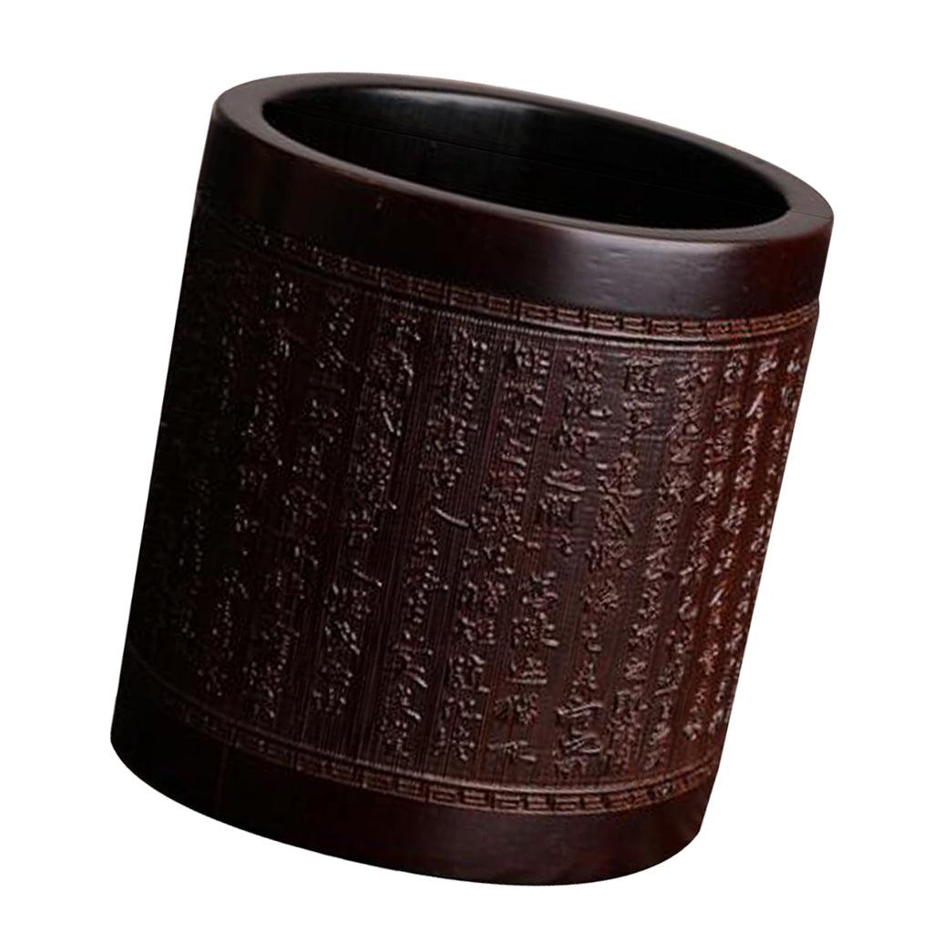 Maxbell Handmade Tea Ceremony Canister Bamboo Storage Box Random Pattern Dark Color - Aladdin Shoppers