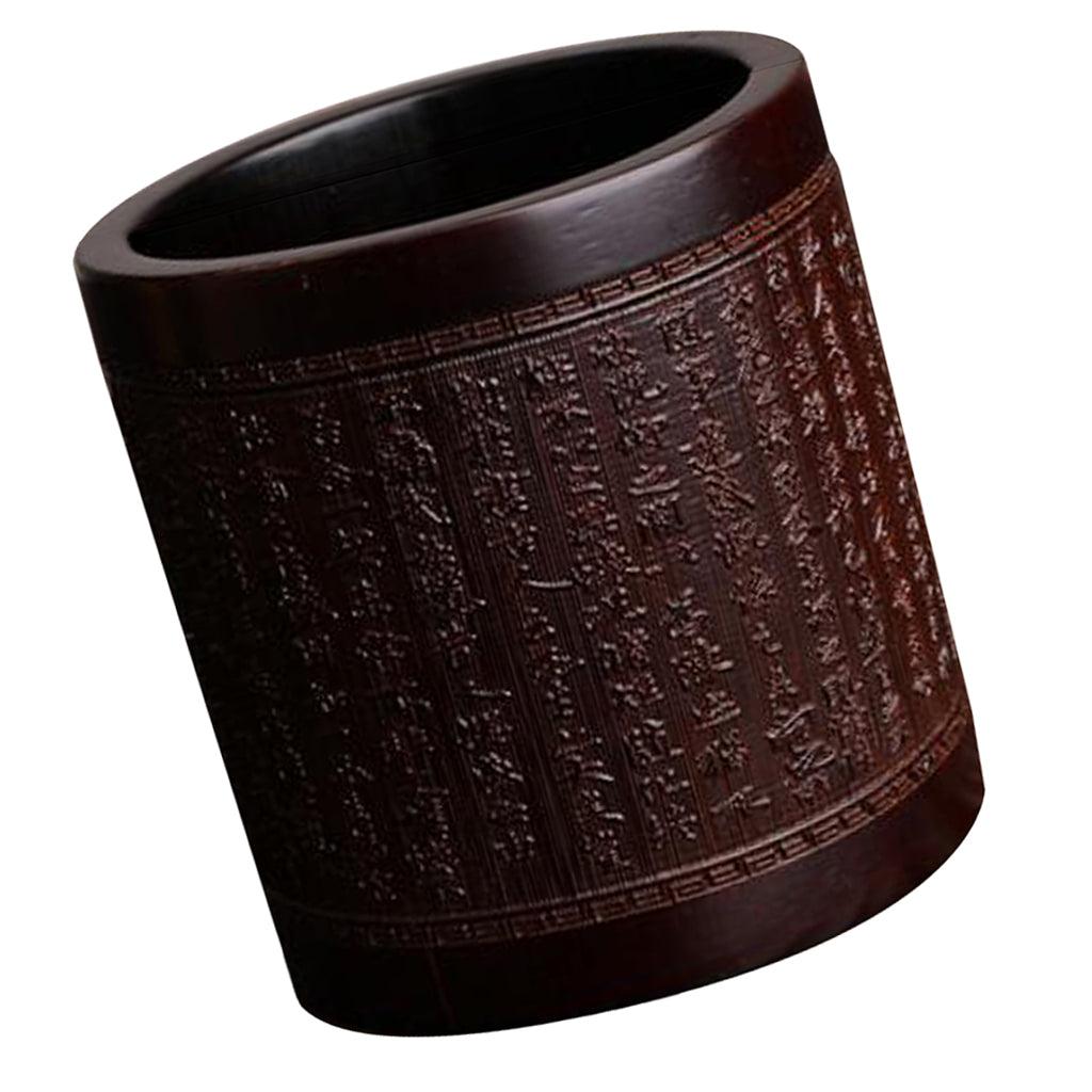 Maxbell Handmade Tea Ceremony Canister Bamboo Storage Box Random Pattern Dark Color - Aladdin Shoppers