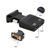 Maxbell HDMI to VGA Adapter Converter with Audio Support 1080P Signal Output - Aladdin Shoppers