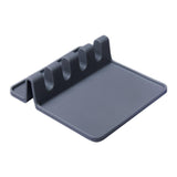 Maxbell Heat Resistant Silicone Utensil Rest Ladle & Spoon Holder Kitchen Tool Gray