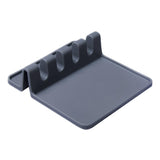 Maxbell Heat Resistant Silicone Utensil Rest Ladle & Spoon Holder Kitchen Tool Gray - Aladdin Shoppers