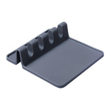 Maxbell Heat Resistant Silicone Utensil Rest Ladle & Spoon Holder Kitchen Tool Gray - Aladdin Shoppers