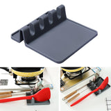 Maxbell Heat Resistant Silicone Utensil Rest Ladle & Spoon Holder Kitchen Tool Gray - Aladdin Shoppers