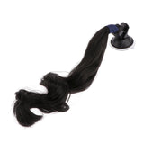 Maxbell Helmet Braids Ponytail Motorcycle Helmet Curly Wig Black - Aladdin Shoppers