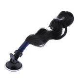 Maxbell Helmet Braids Ponytail Motorcycle Helmet Curly Wig Black - Aladdin Shoppers