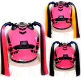 Maxbell Helmet Wig & Suction Cup Fit for Motorcycle Black+Red - Aladdin Shoppers
