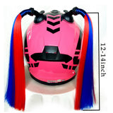 Maxbell Helmet Wig & Suction Cup Fit for Motorcycle Red+Blue - Aladdin Shoppers