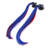 Maxbell Helmet Wig & Suction Cup Fit for Motorcycle Red+Blue - Aladdin Shoppers