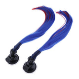Maxbell Helmet Wig & Suction Cup Fit for Motorcycle Red+Blue - Aladdin Shoppers