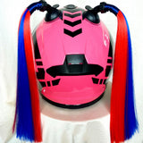 Maxbell Helmet Wig & Suction Cup Fit for Motorcycle Red+Blue - Aladdin Shoppers