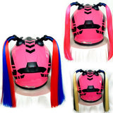Maxbell Helmet Wig & Suction Cup Fit for Motorcycle Red+Blue - Aladdin Shoppers