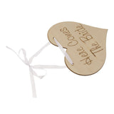 Maxbell Here Comes The Bride Wedding Pageboy Flowergirl Wooden Sign Portable Ornaments - Aladdin Shoppers