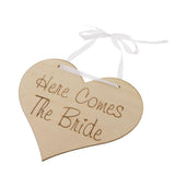 Maxbell Here Comes The Bride Wedding Pageboy Flowergirl Wooden Sign Portable Ornaments - Aladdin Shoppers